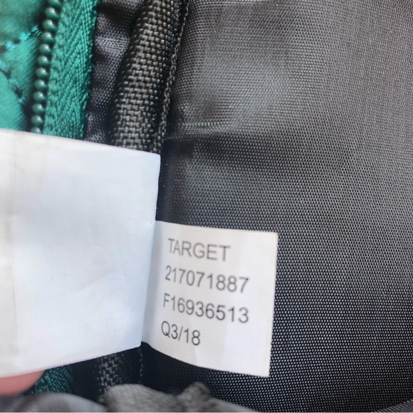 Target quilted green sherpa trimmed mini backpack - Picture 7 of 7